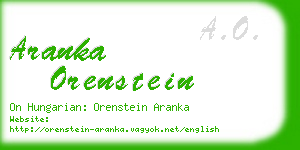 aranka orenstein business card